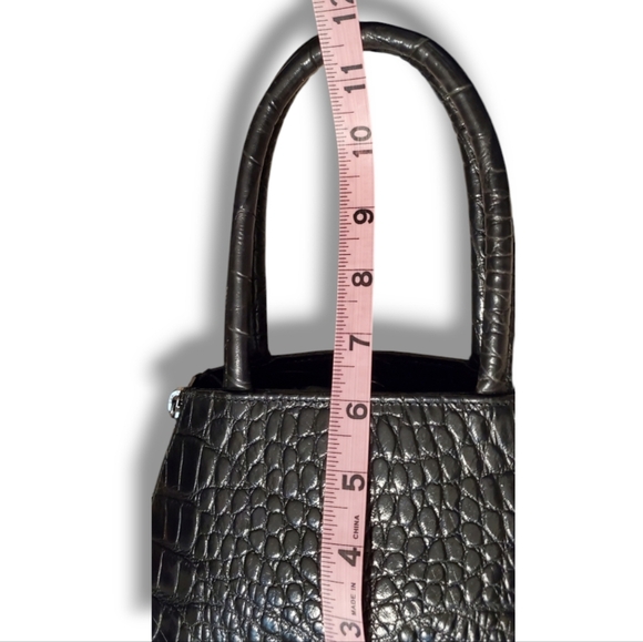 FURLA Vintage Mini Croc Embossed Leather Top Handle Shoulder Handbag - Picture 6 of 16
